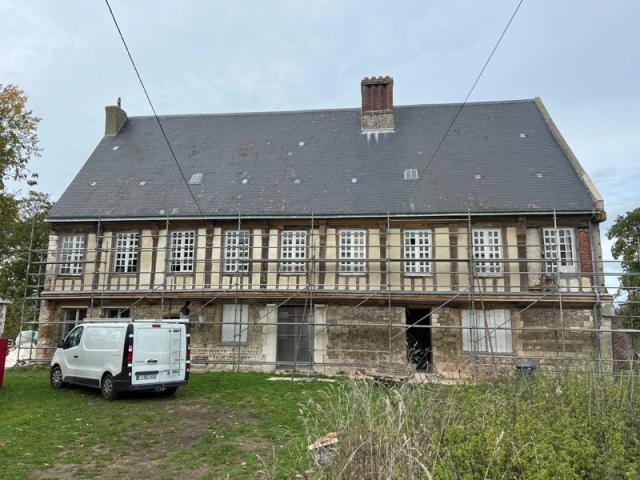 Renovation d'un manoir Normand, isolation et constructions en pierre